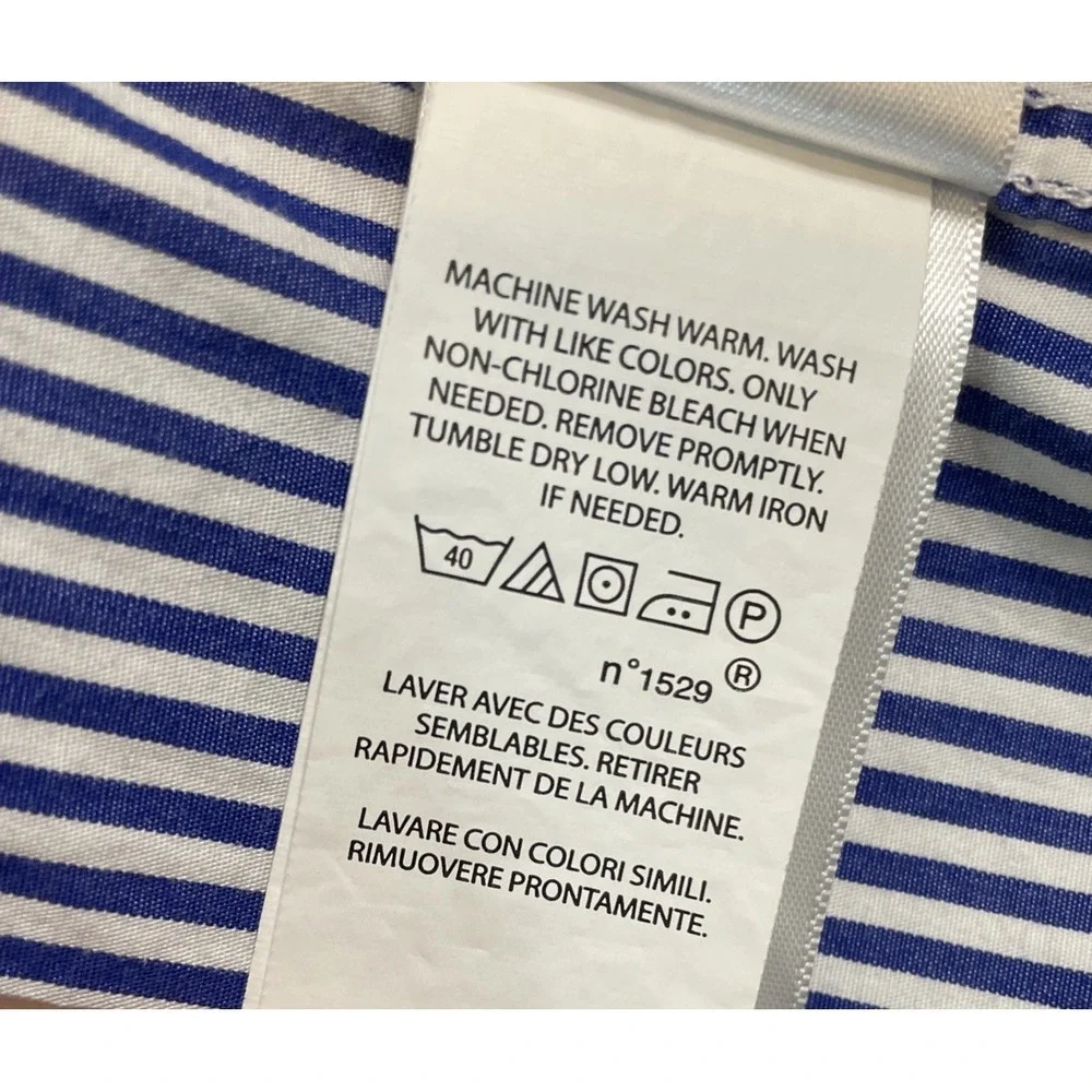 Ralph Lauren Polo Boys Size 7 Blue White Striped Button Down Shirt